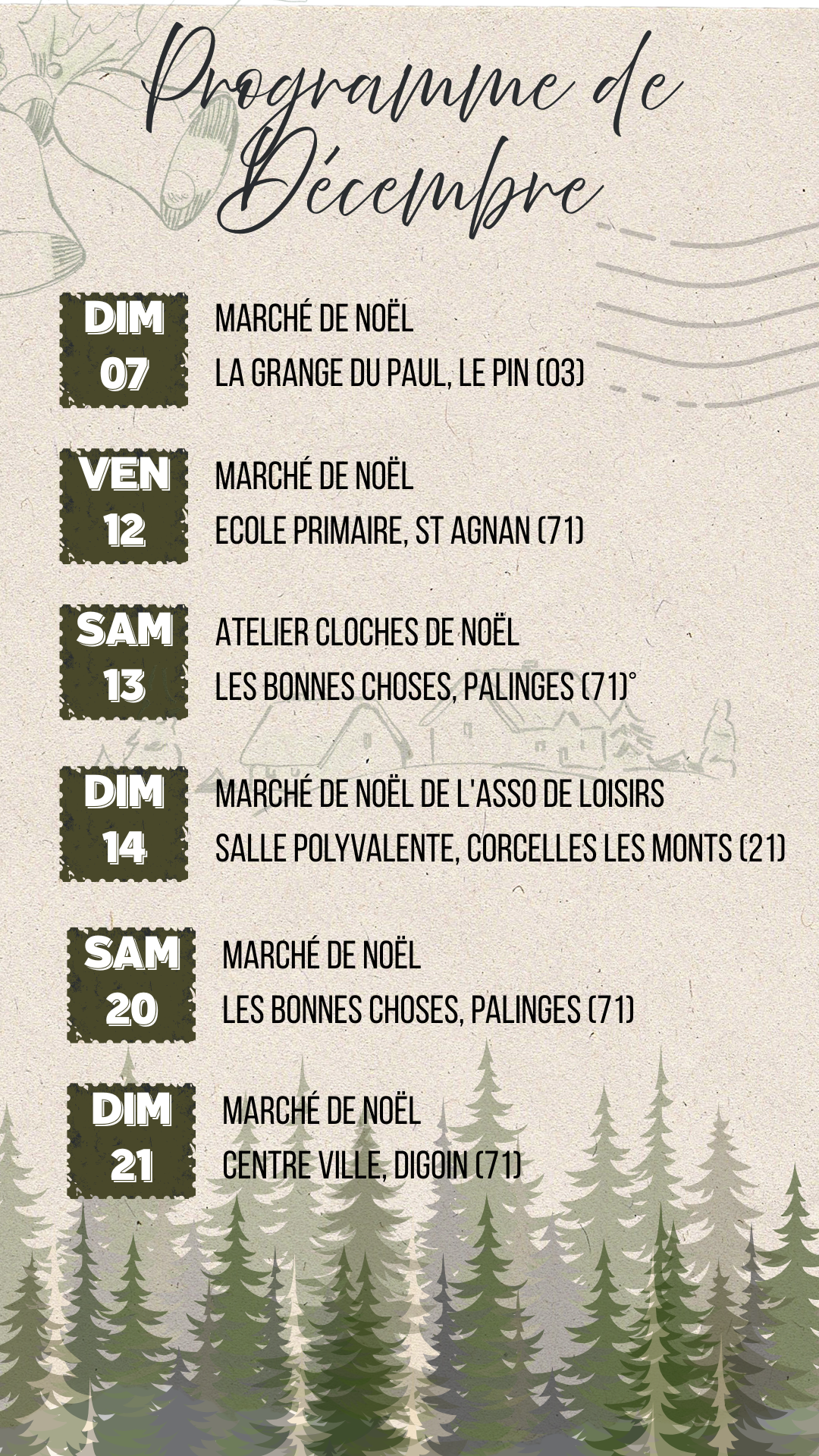 Les évènements de Décembre ♡