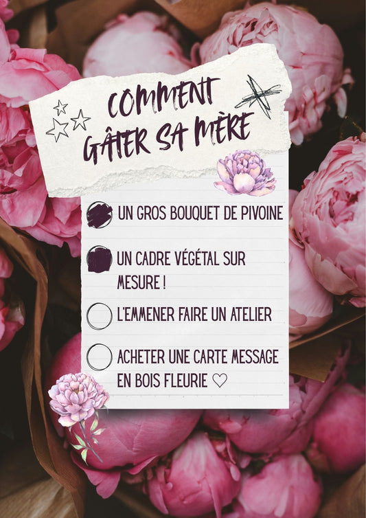 Affiche idées cadeau fête des mères